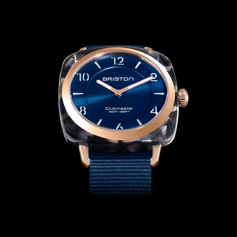 briston-clubmaster-chic-hm-36-mm-or-rose-bleu-nuit image 4