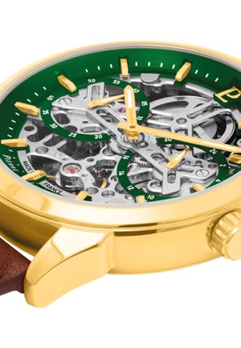 pierre-lannier-monarck-montre-automatique-homme-43-mm-acier-et-cuir-5-atm image 5