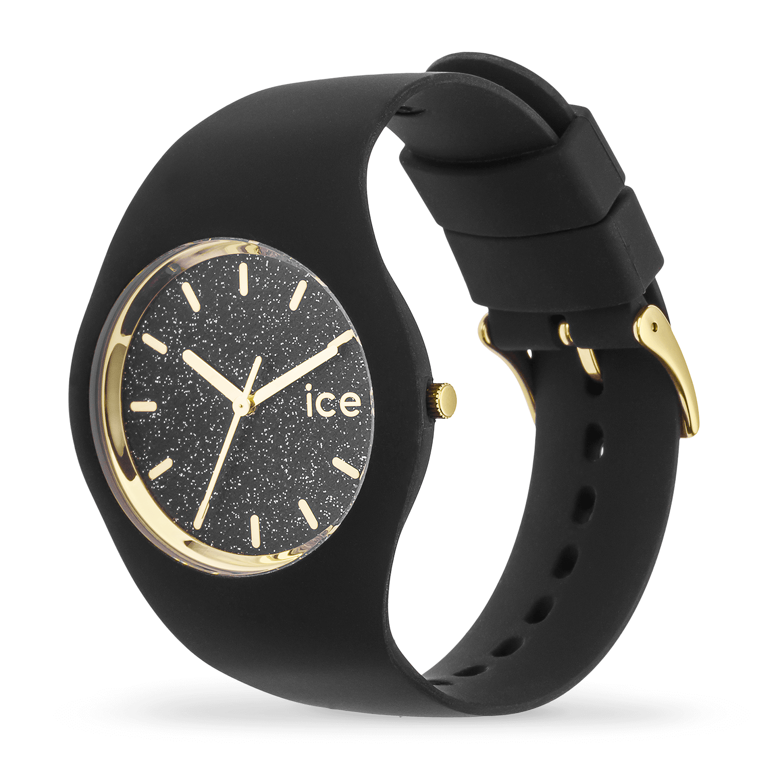 ice-watch-ice-glitter-black-montre-femme-noire-paillettes-dor-es-2 image 2