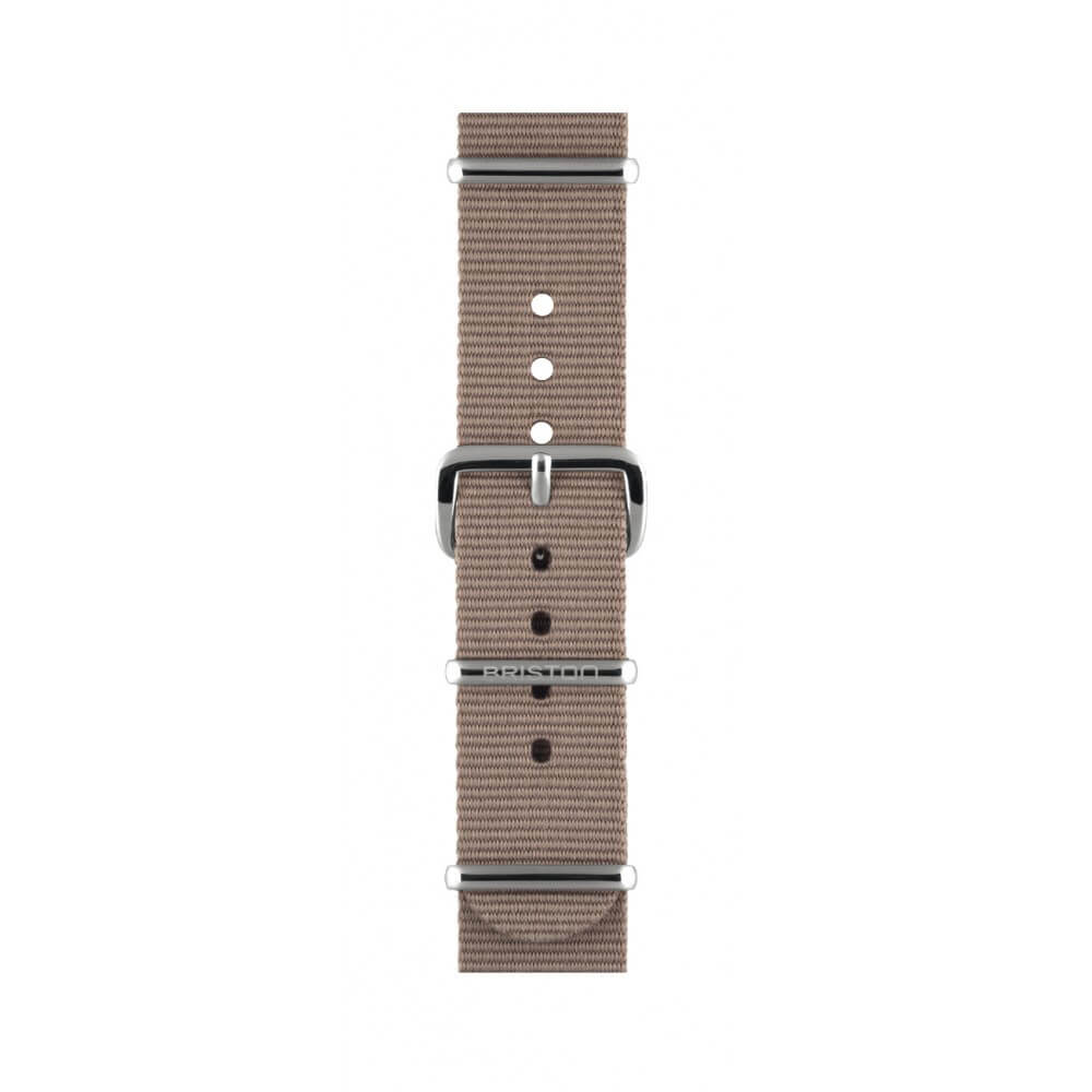 briston-bracelet-type-nato-gris-taupe-18-mm image 1