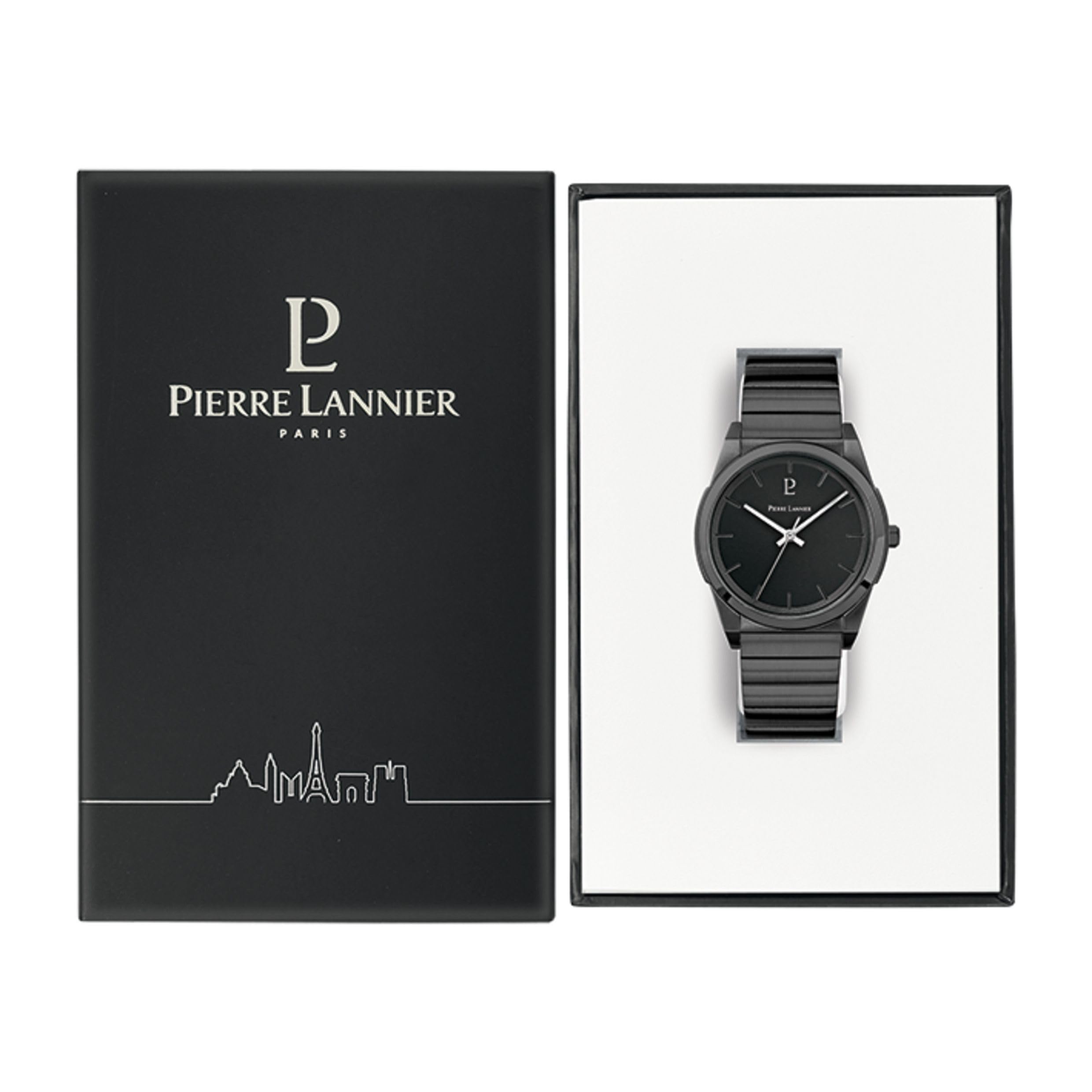 pierre-lannier-candide-noire-38-mm-acier-inoxydable-3-atm-montre-quartz image 5