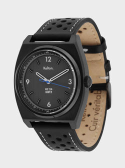kelton-rc-24-qtrz-montre-quartz-noire-acier-brosse image 2