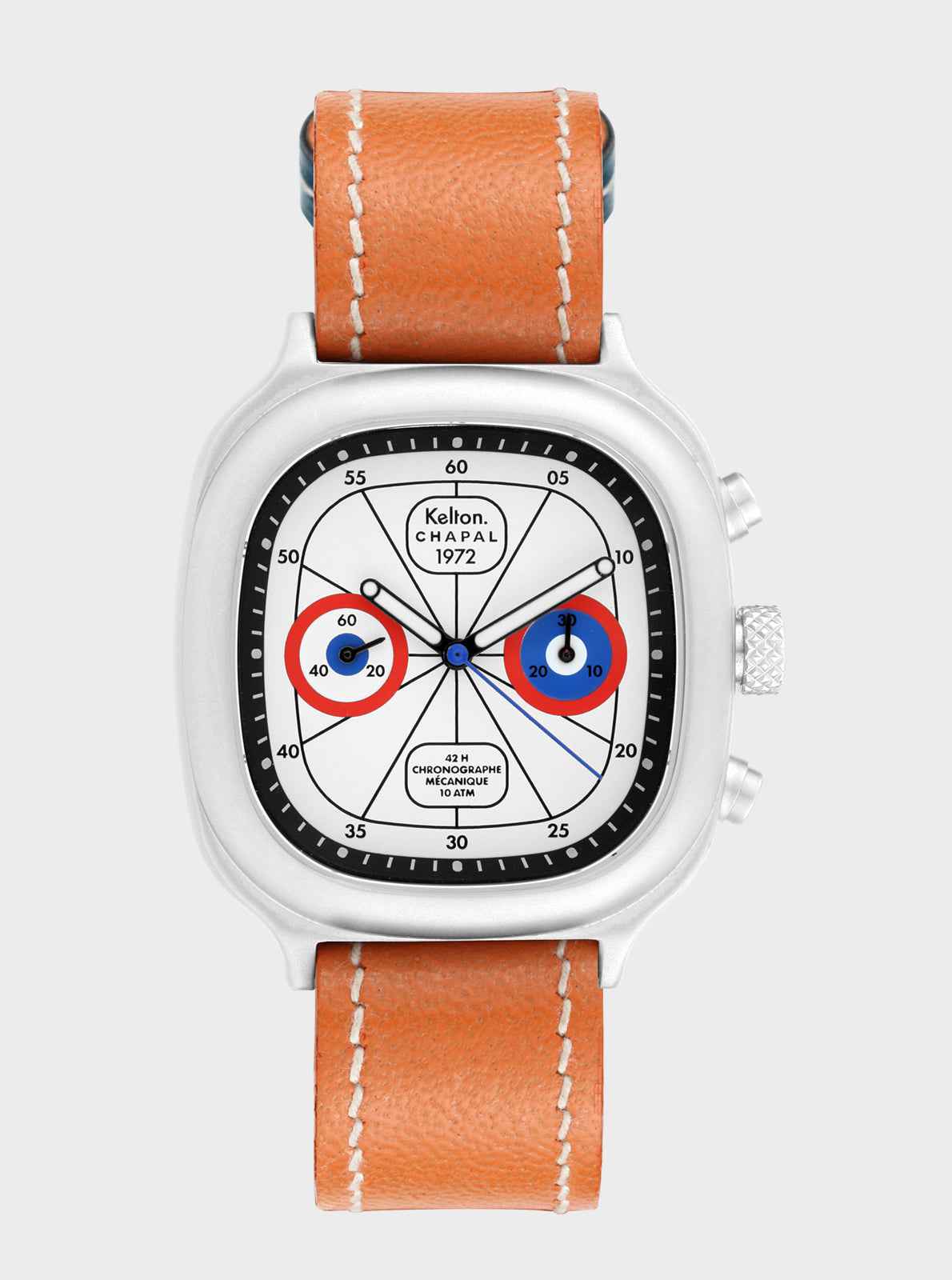 kelton-chronographe-1972-sky-red-blue-x-chapal-montre image 3
