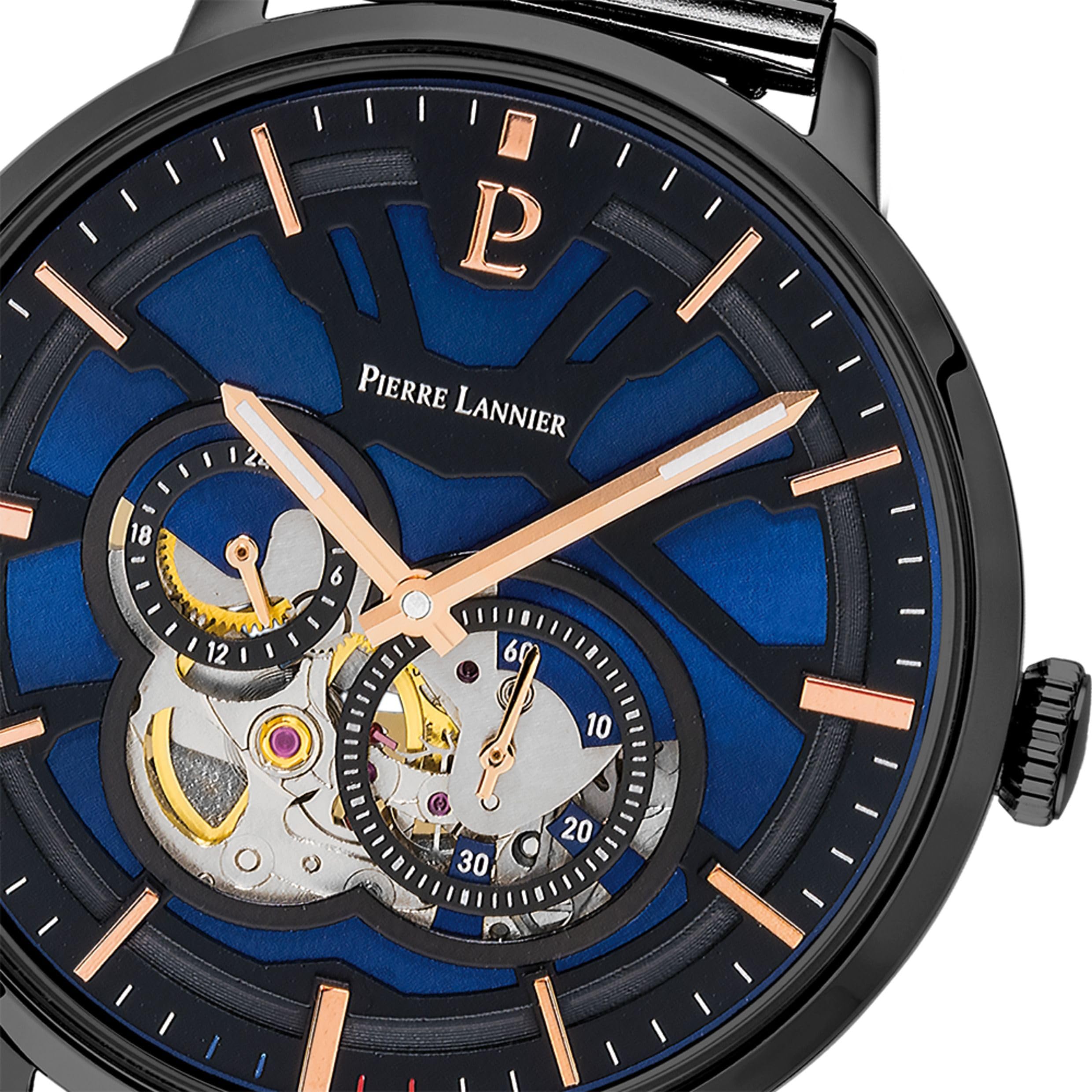 pierre-lannier-trio-automatique-42-mm-acier-inoxydable-5-atm-montre-automatique image 3