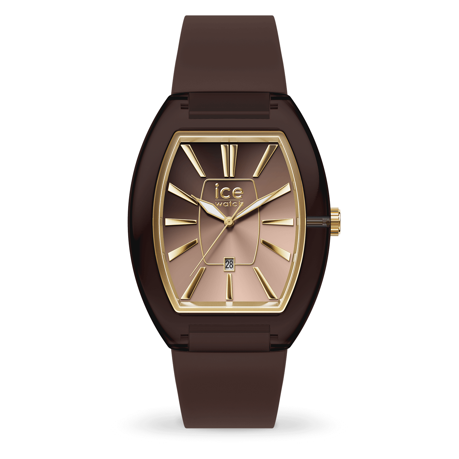 ice-watch-ice-dome-chocolate-montre-femme-silicone-avec-dateur image 1