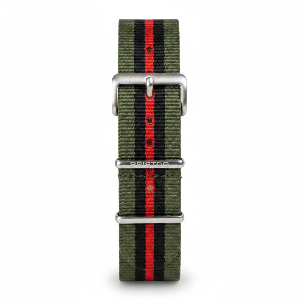 briston-bracelet-type-nato-20-mm-vert-noir-rouge image 2
