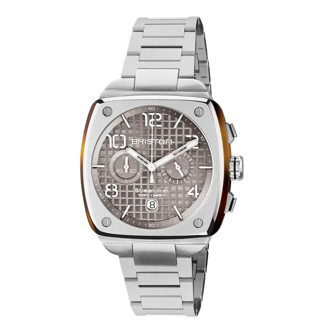 briston-streamliner-urban-chrono-42-mm-acier-gris-taupe image 1