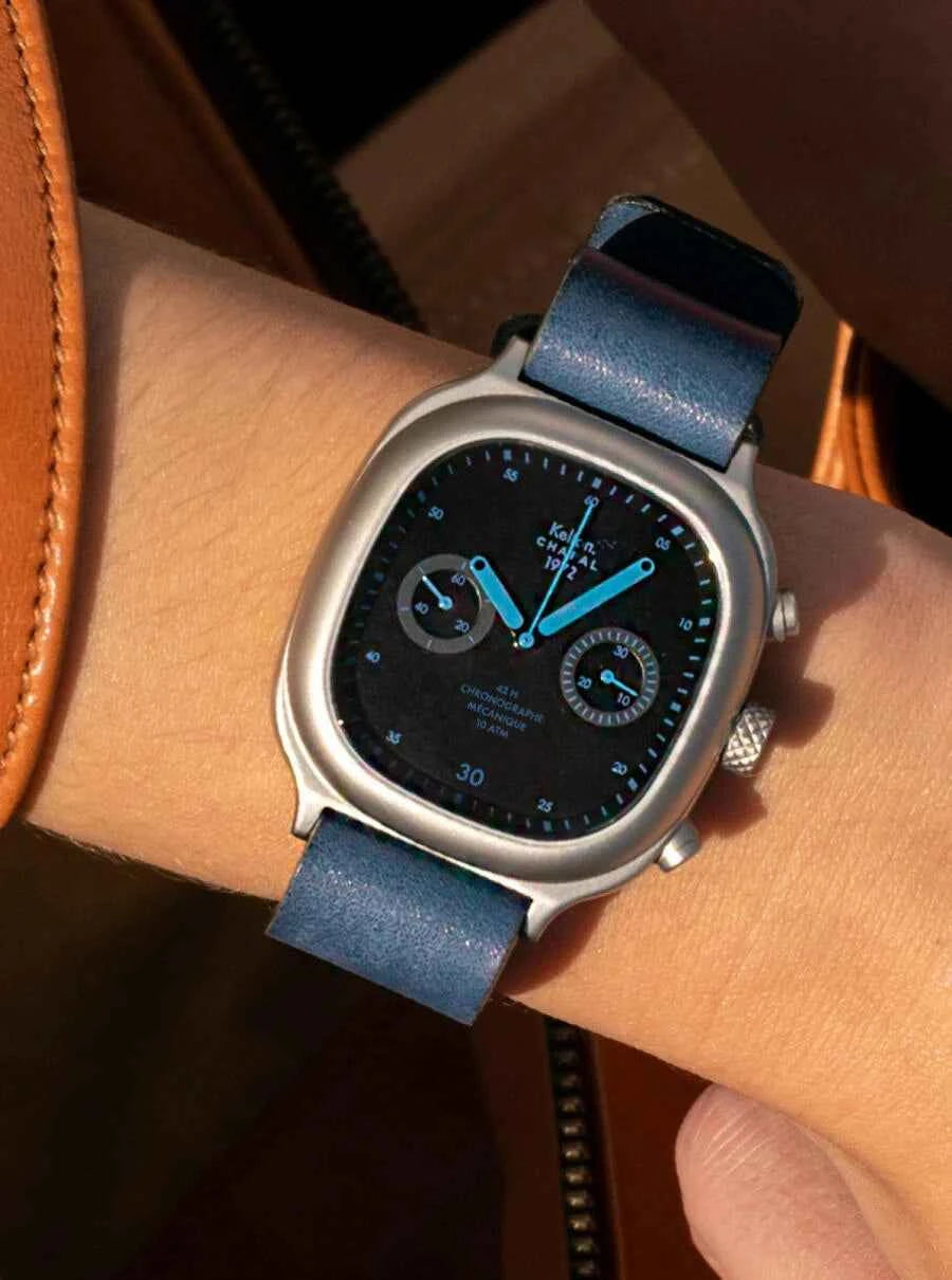 montre-kelton-x-chapal-chronographe-1972-skyblue-m-canique-limit-e-100-exemplair image 4