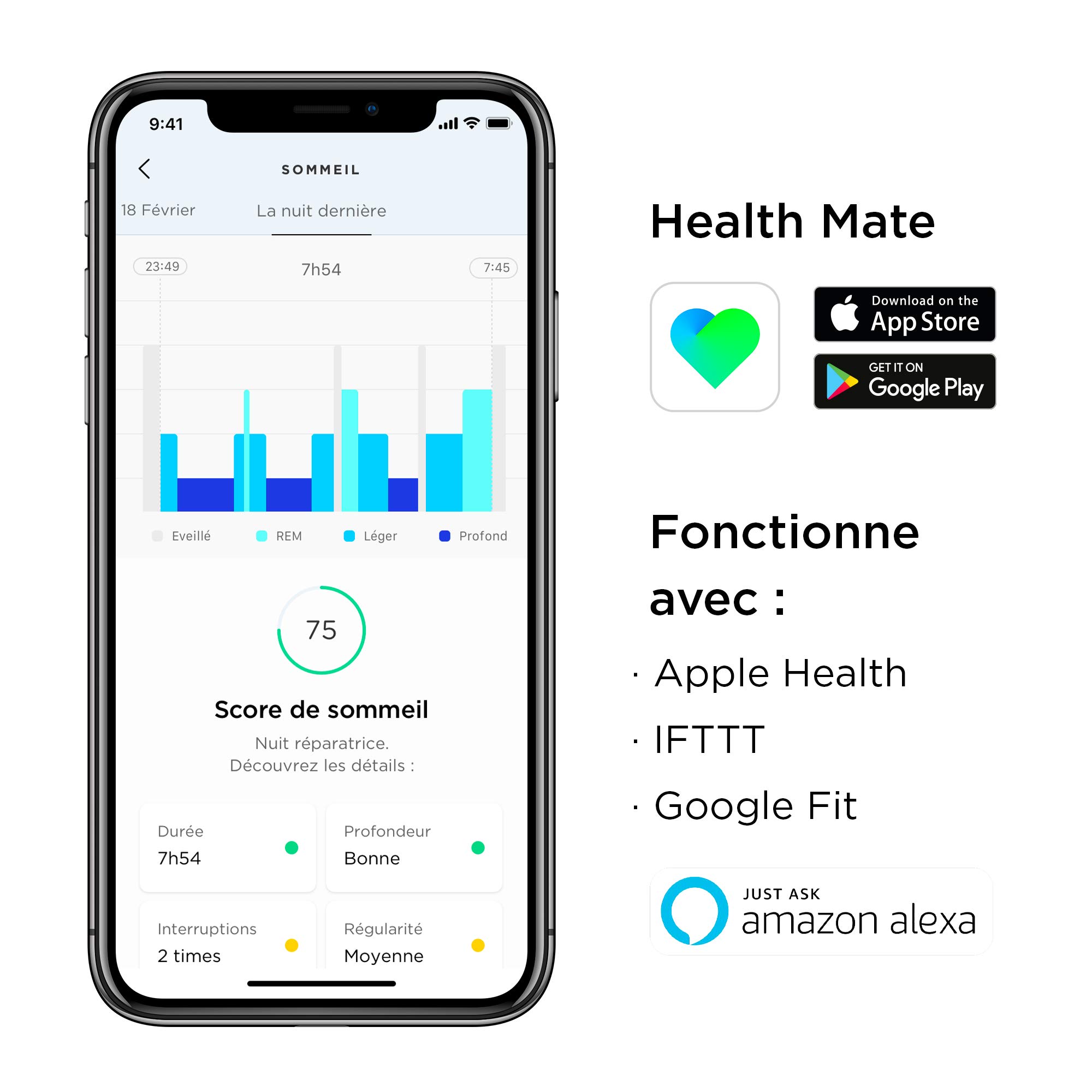 withings-sleep-analyzer-capteur-de-sommeil-avec-d-tection-apn-e-gris image 2