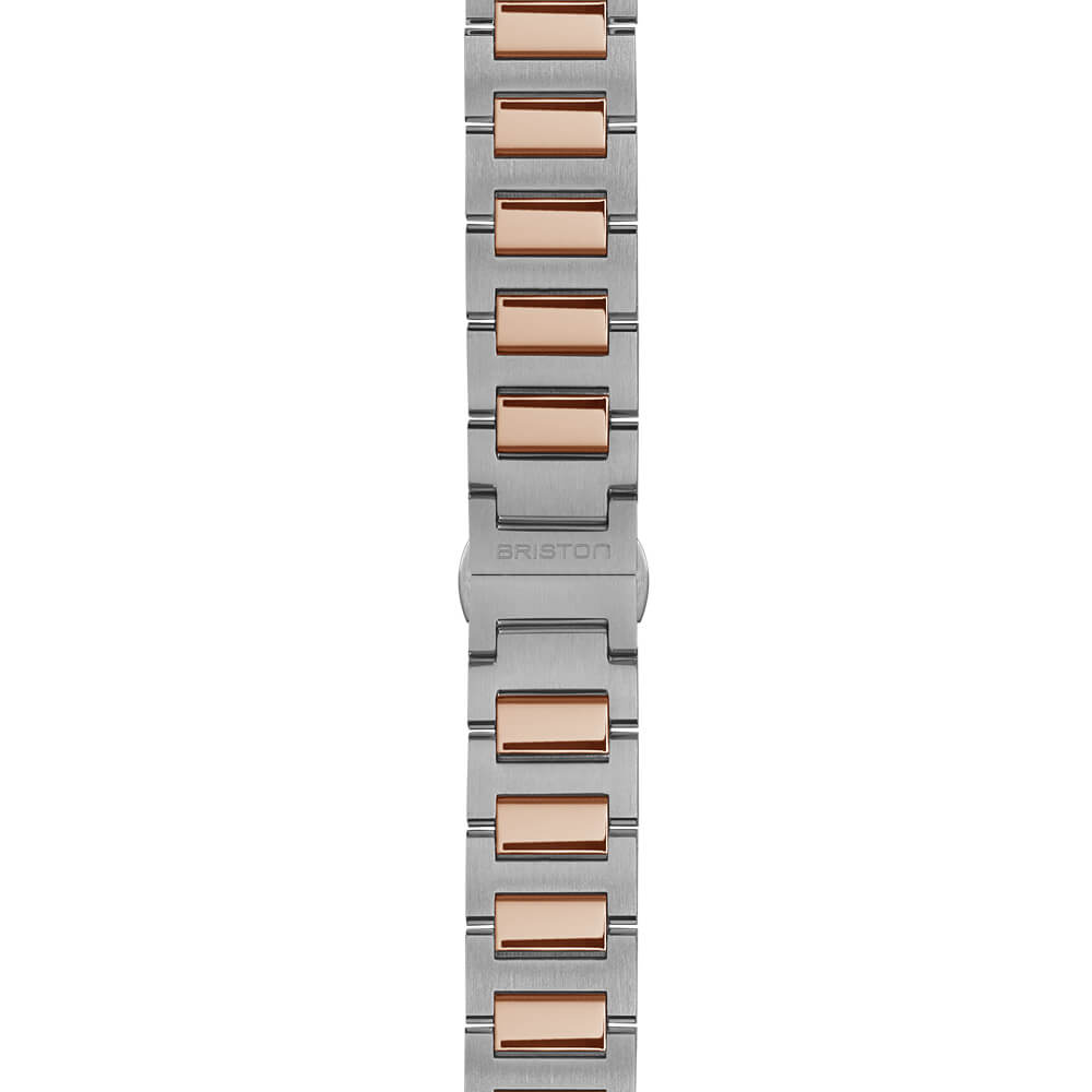 briston-bracelet-acier-kennedy-medium-18-mm-bicolore-argent-et-or-rose image 1