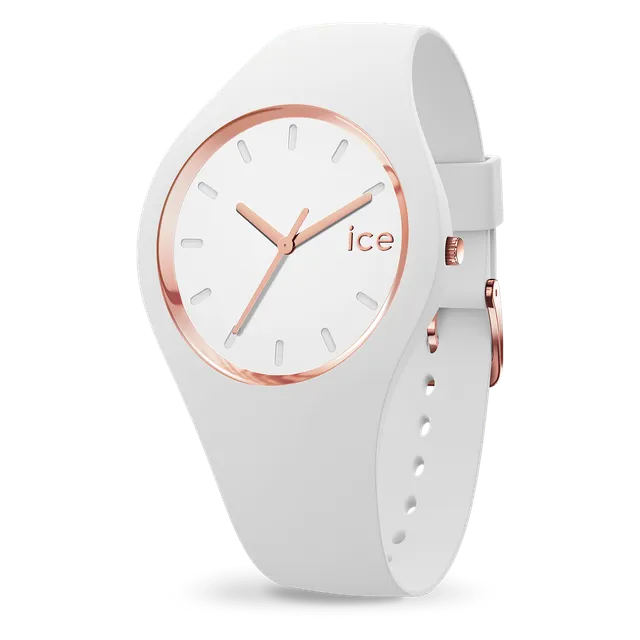ice-watch-ice-glam-white-rose-gold-montre-femme-silicone-blanc image 1