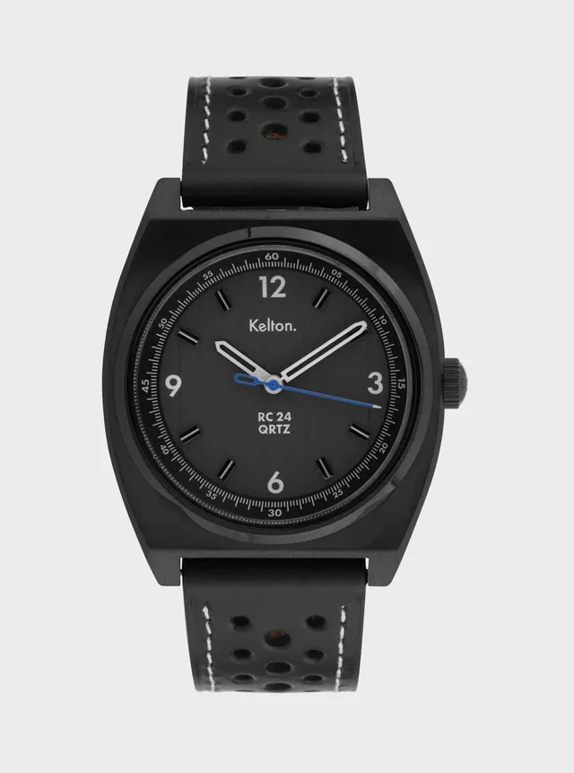 kelton-rc-24-qtrz-montre-quartz-noire-acier-brosse image 1