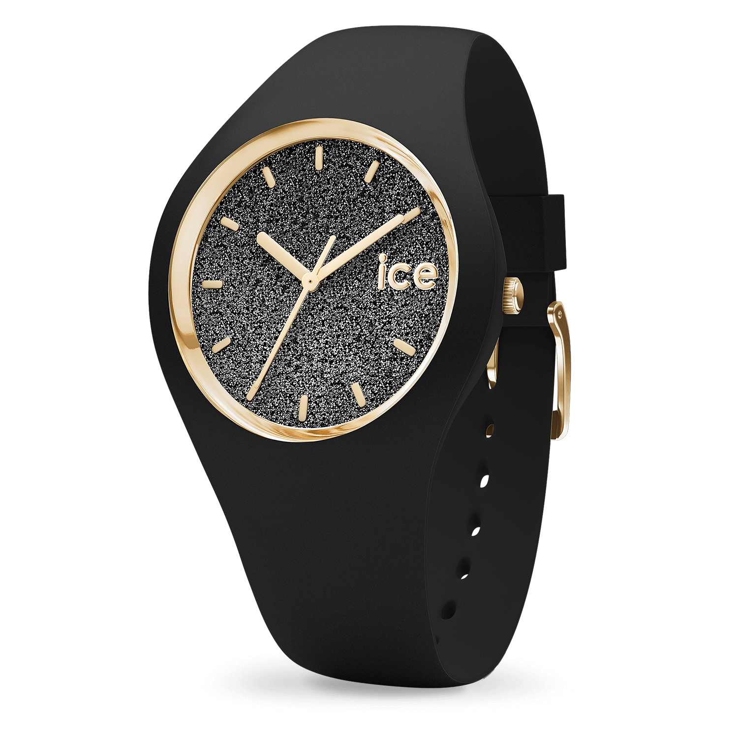 ice-watch-ice-glitter-black-montre-femme-noire-paillettes-dor-es-2 image 1