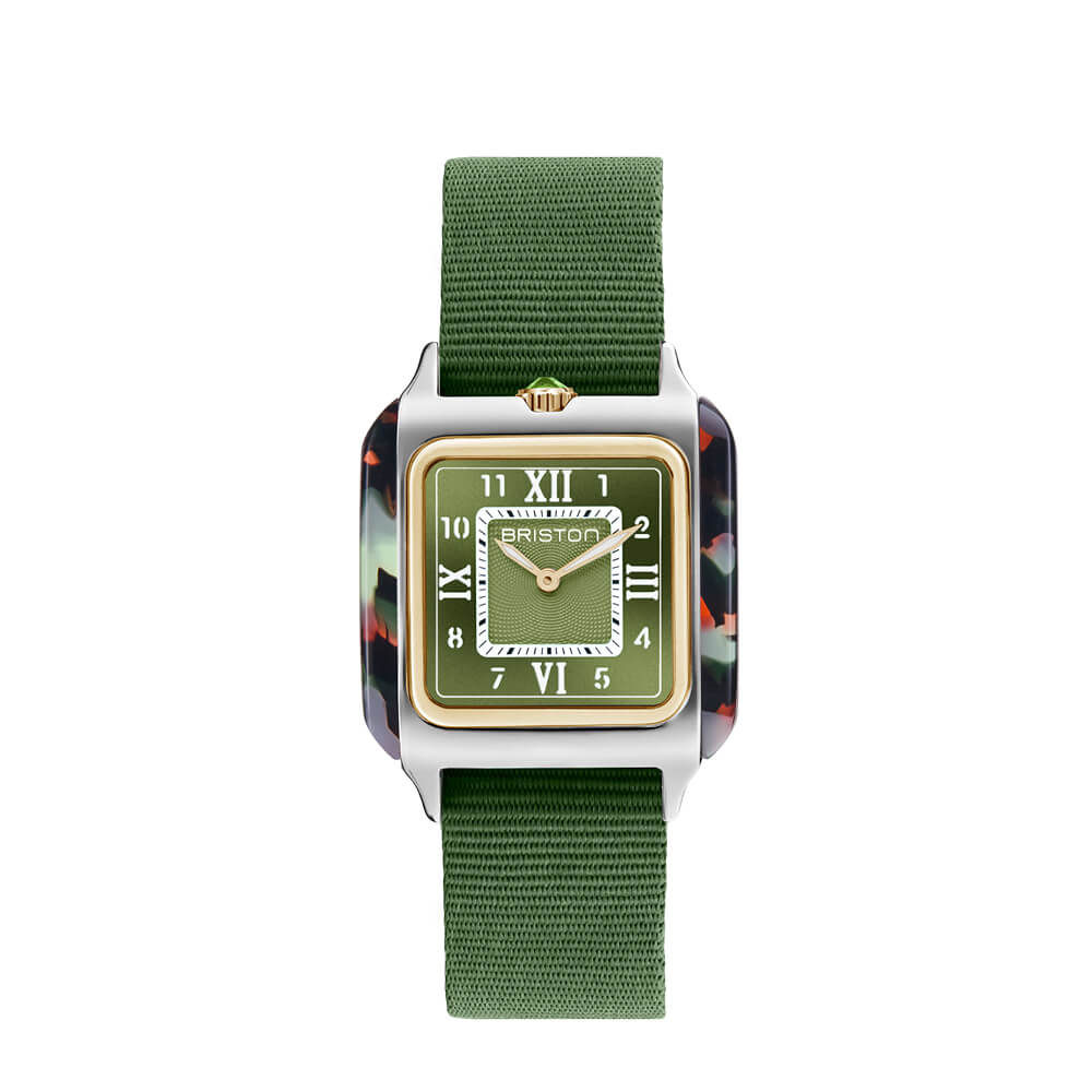 briston-streamliner-kennedy-spring-montre-hm-30-mm-gold-vert-olive image 1