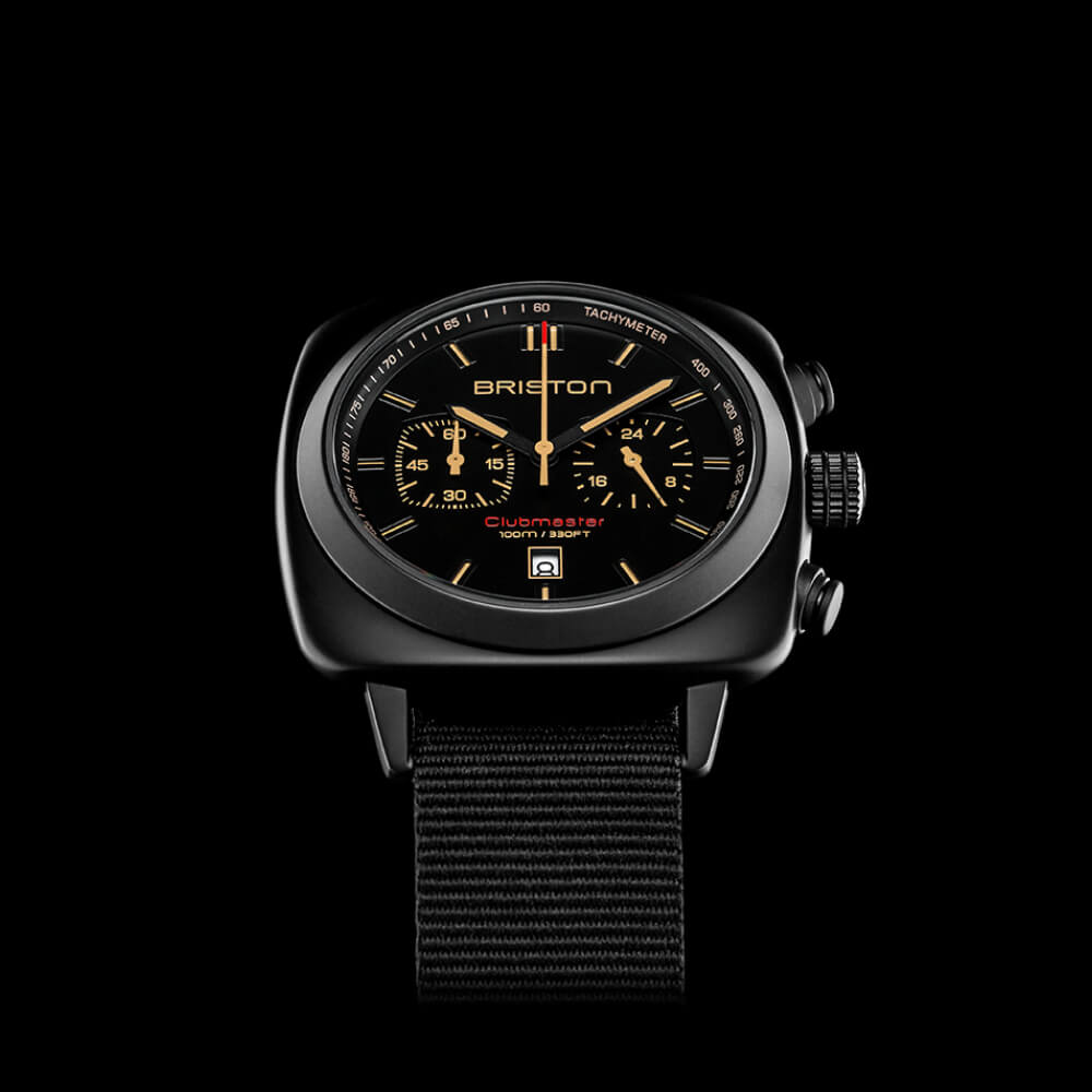 briston-clubmaster-sport-chrono-montre-quartz-42-mm-noir-mat image 2