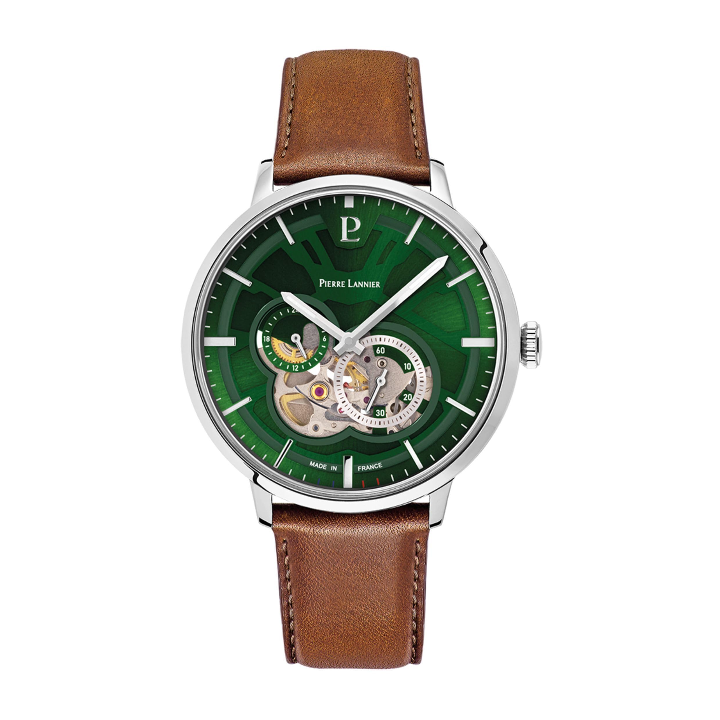 pierre-lannier-trio-montre-automatique-42-mm-acier-inoxydable image 1