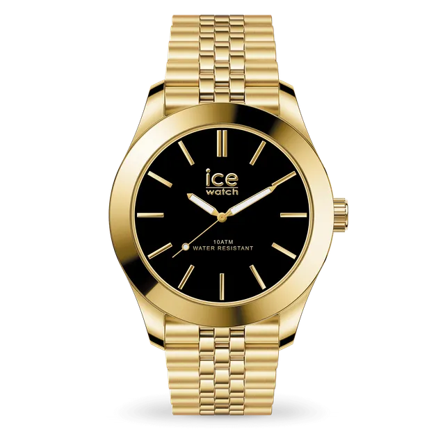 ice-watch-ice-steel-gold-black-montre-femme-cadran-noir-bracelet-jubil-m-tal image 1