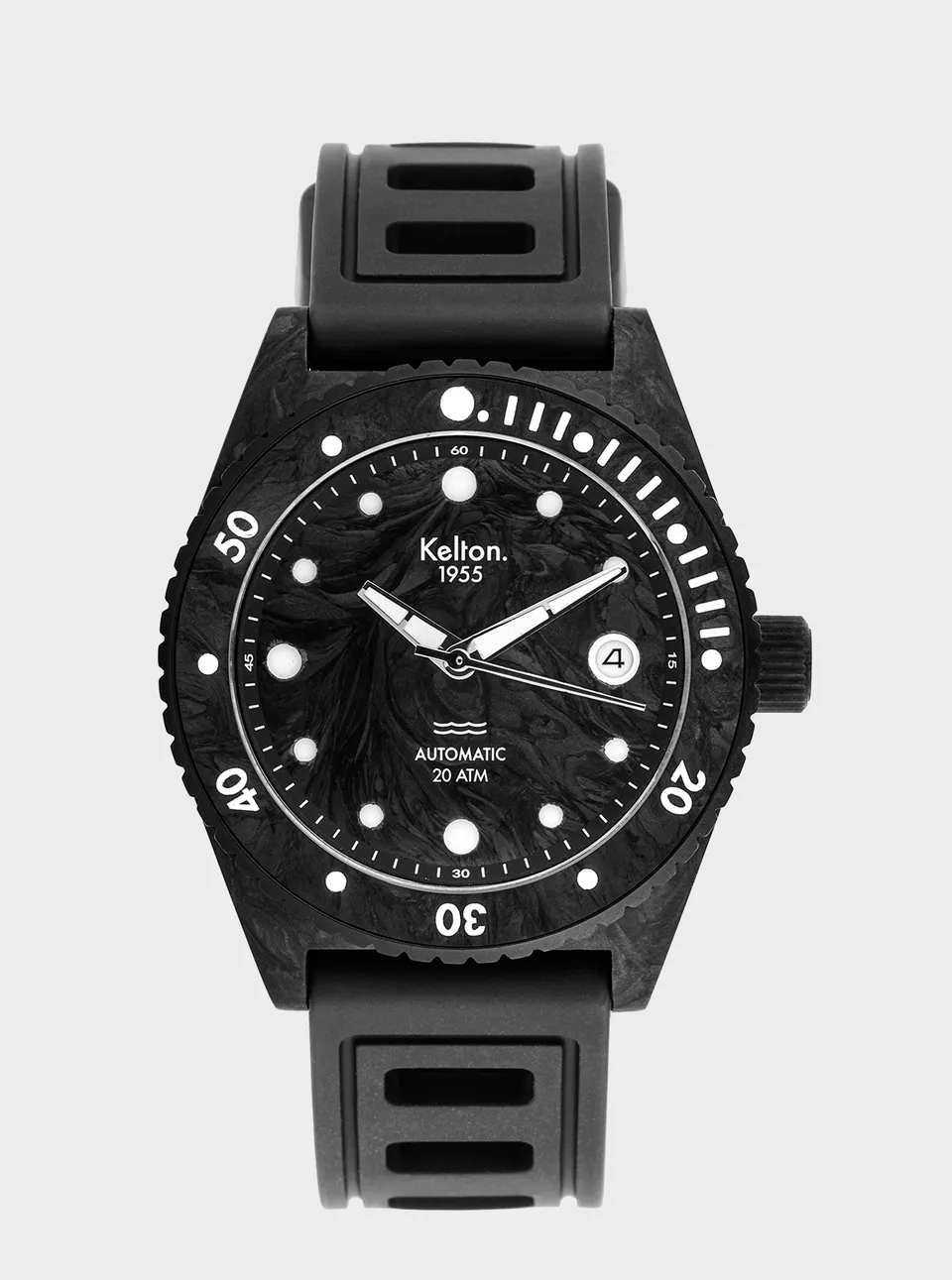 kelton-1955-carbone-edition-limit-e-montre-de-plong-e-20-atm-bracelet-isofrane image 1