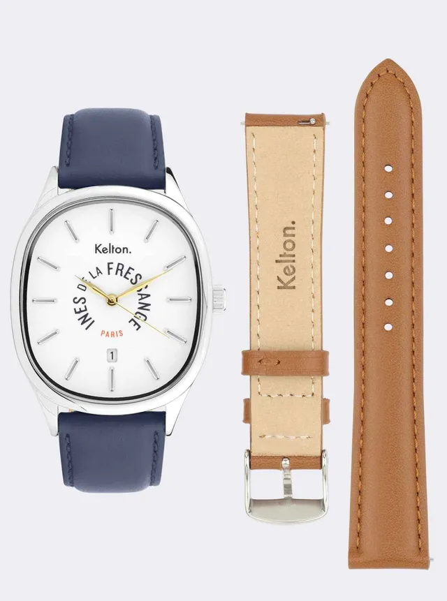 kelton-x-in-s-de-la-fressange-montre-coffret-grande-colorama-navy-bracelet image 1