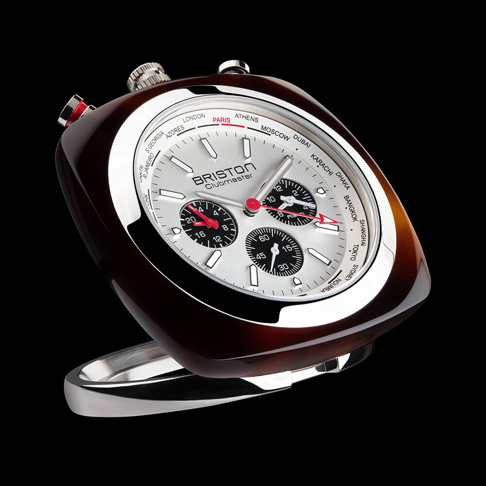 briston-clubmaster-travel-clock-r-veil-blanc-50-mm-quartz image 2