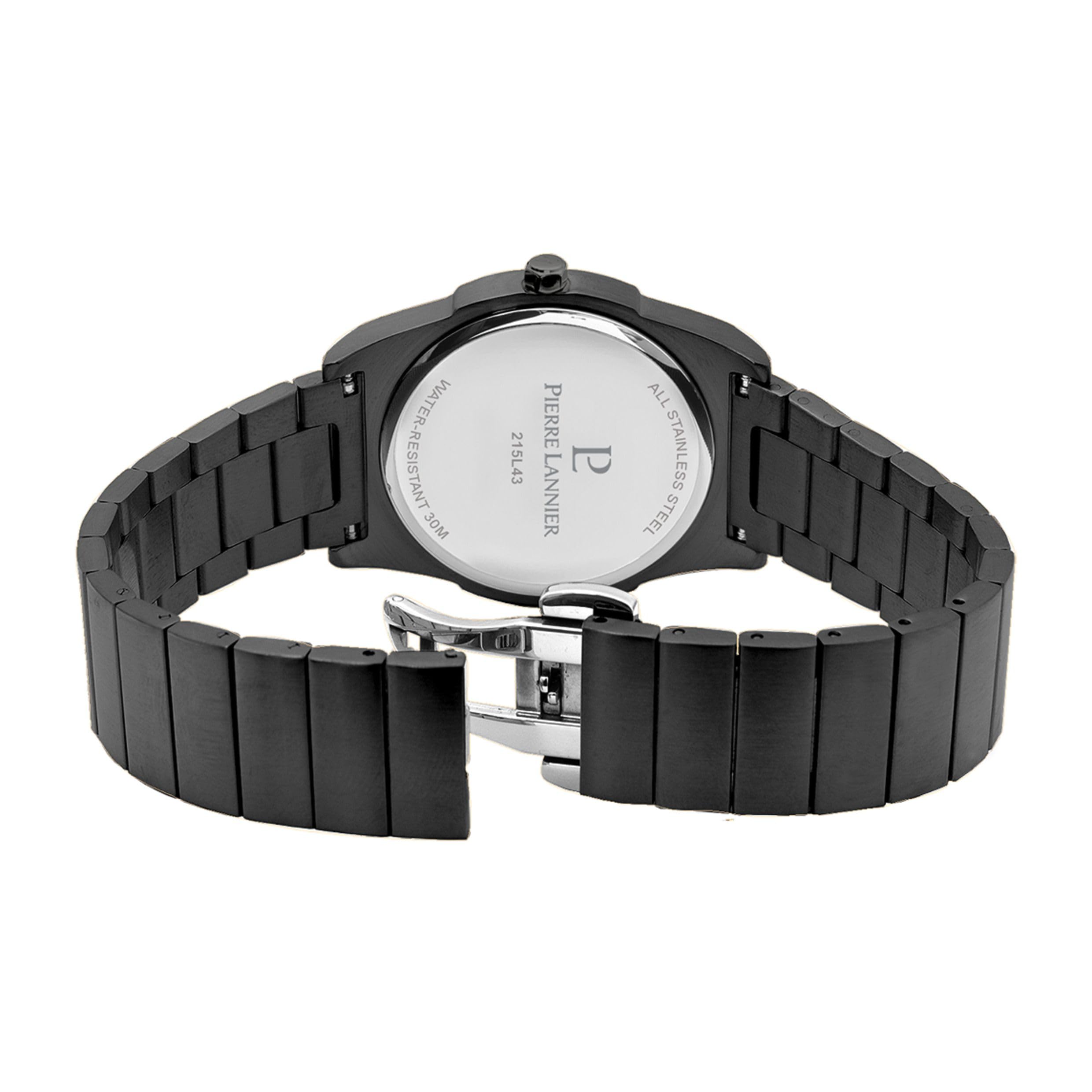pierre-lannier-candide-noire-38-mm-acier-inoxydable-3-atm-montre-quartz image 4