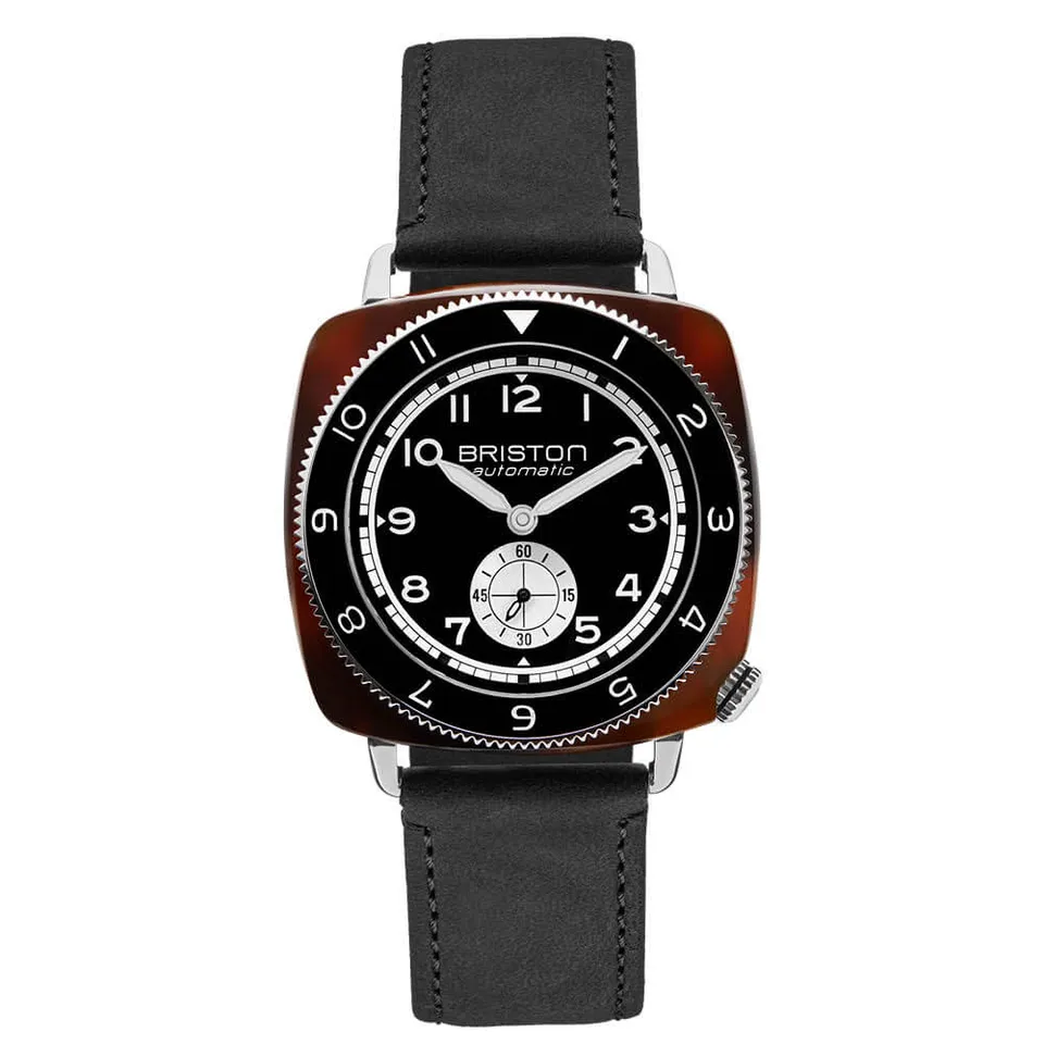 briston-clubmaster-legend-petite-seconde-automatique-39-mm-noir-cuir image 1
