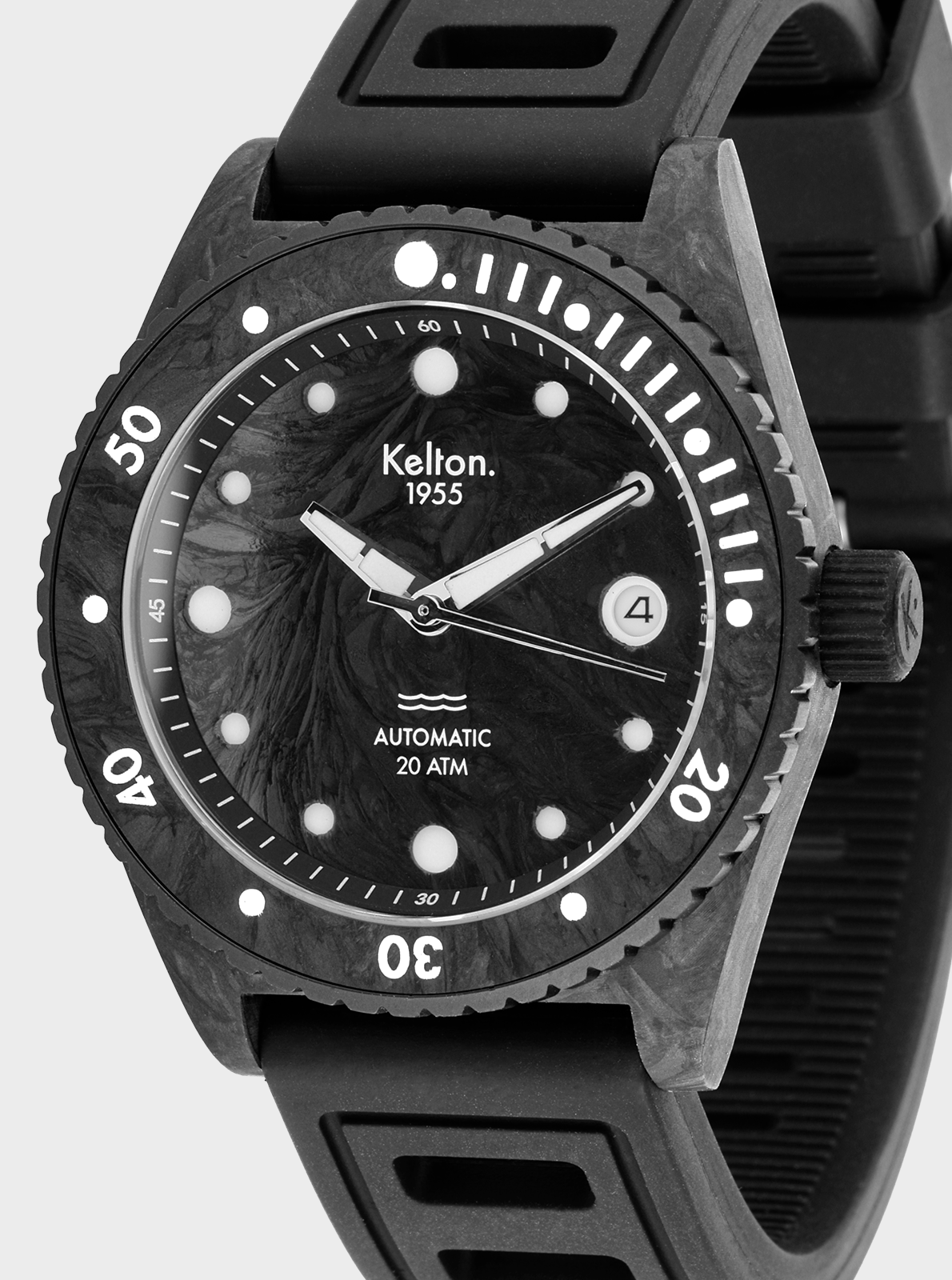 kelton-1955-carbone-edition-limit-e-montre-de-plong-e-20-atm-bracelet-isofrane image 3