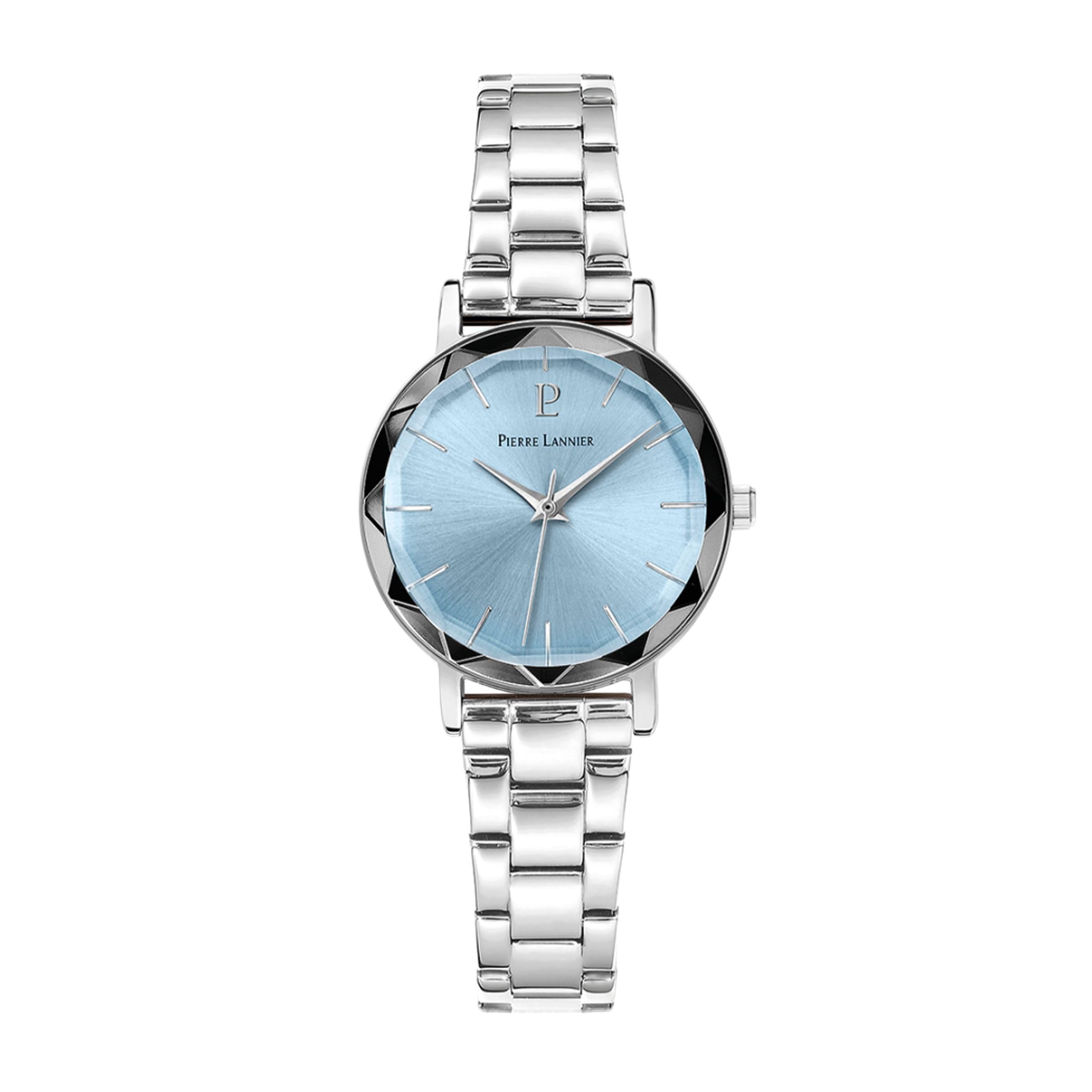 pierre-lannier-multiples-montre-quartz-30-mm-acier-inoxydable-cuir-5-atm image 1