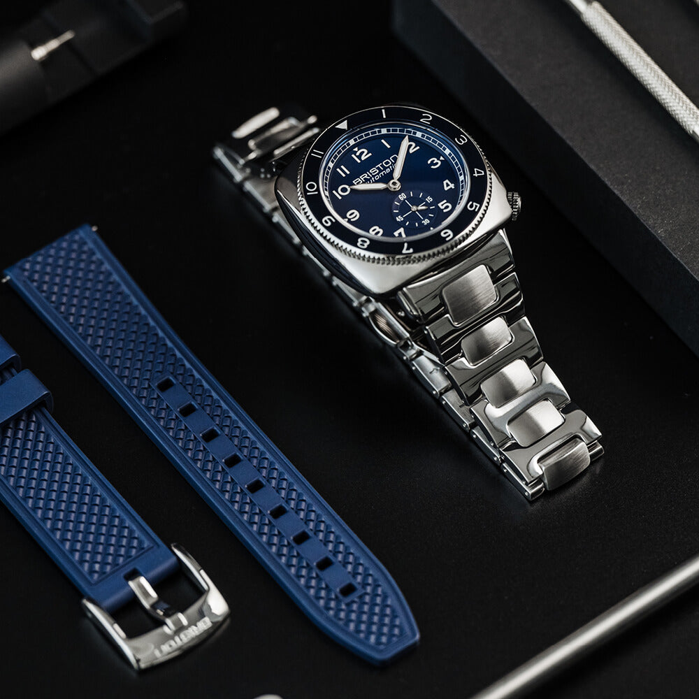 briston-clubmaster-legend-petite-seconde-automatique-39-mm-acier-bleu-fkm image 3