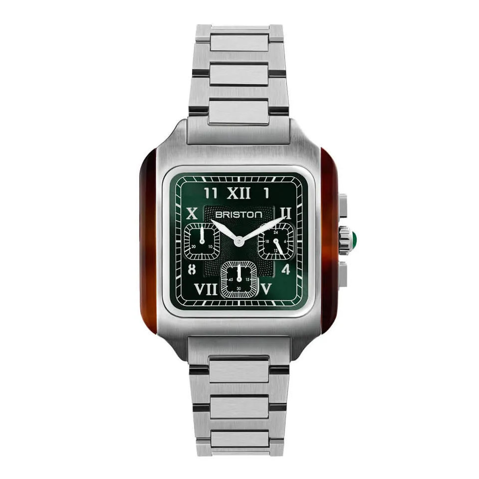briston-streamliner-kennedy-chrono-acier-vert-38-5-mm image 1