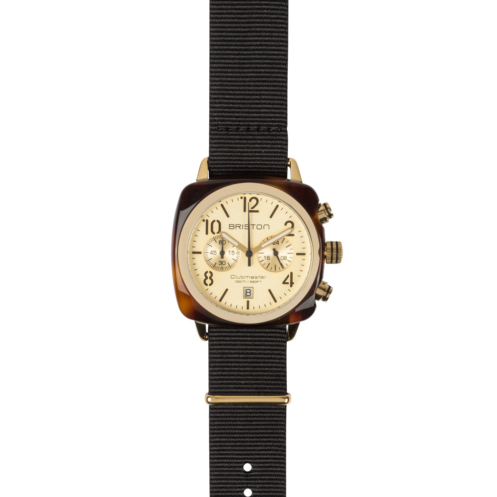 briston-clubmaster-classic-chrono-40-mm-gold-cadran-champagne image 4