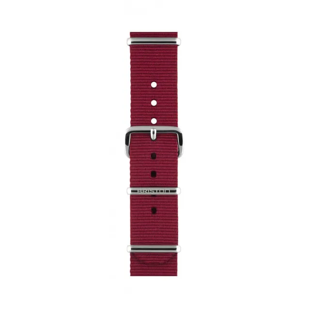 briston-bracelet-type-nato-18-mm-bordeaux image 1