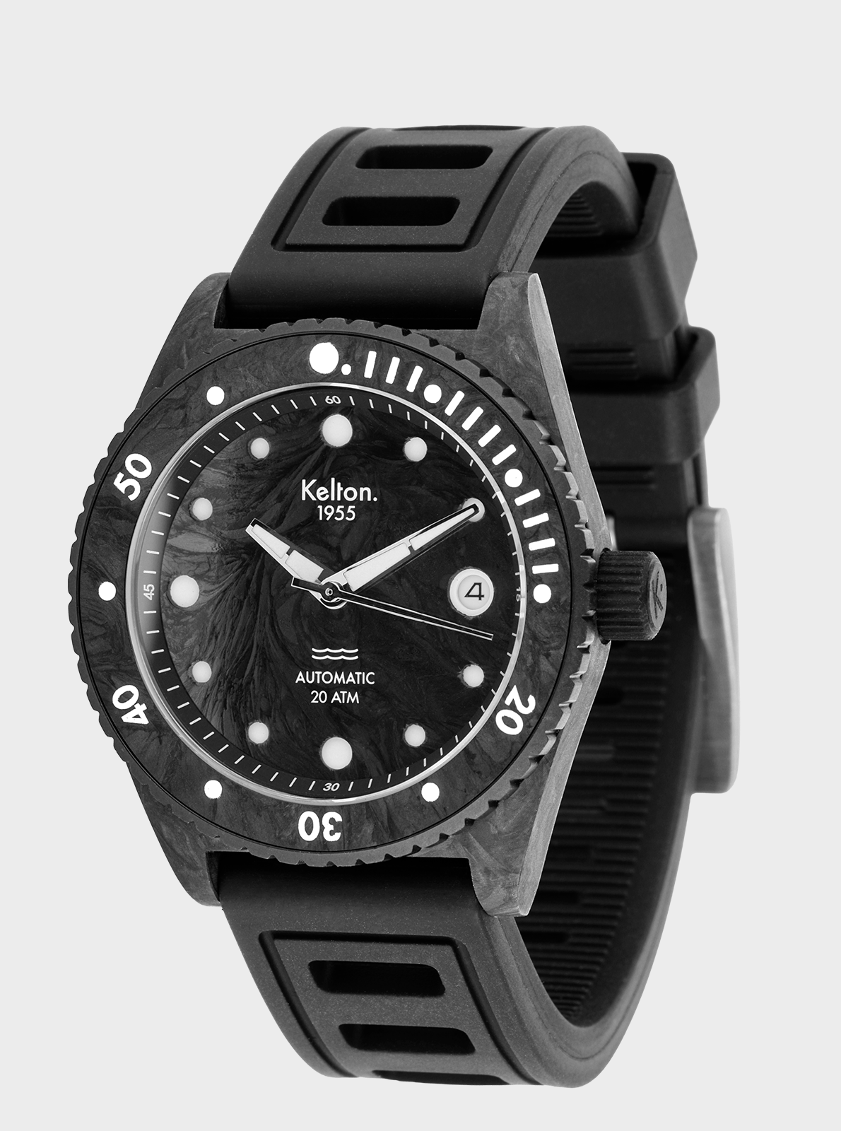 kelton-1955-carbone-edition-limit-e-montre-de-plong-e-20-atm-bracelet-isofrane image 2