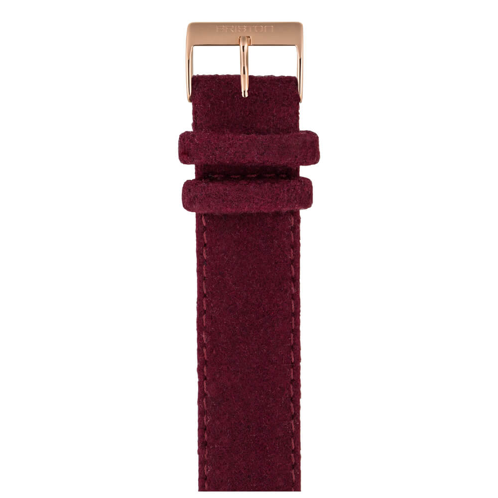briston-bracelet-flanelle-bordeaux-20-mm-cuir-et-flanelle image 1