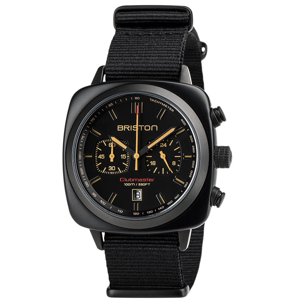 briston-clubmaster-sport-chrono-montre-quartz-42-mm-noir-mat image 1