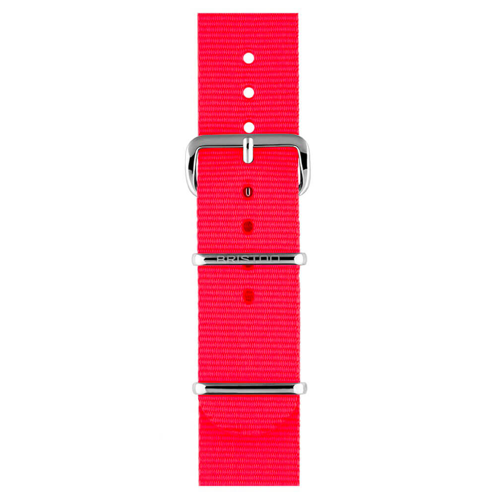briston-bracelet-type-nato-rose-fluo-20-mm image 1
