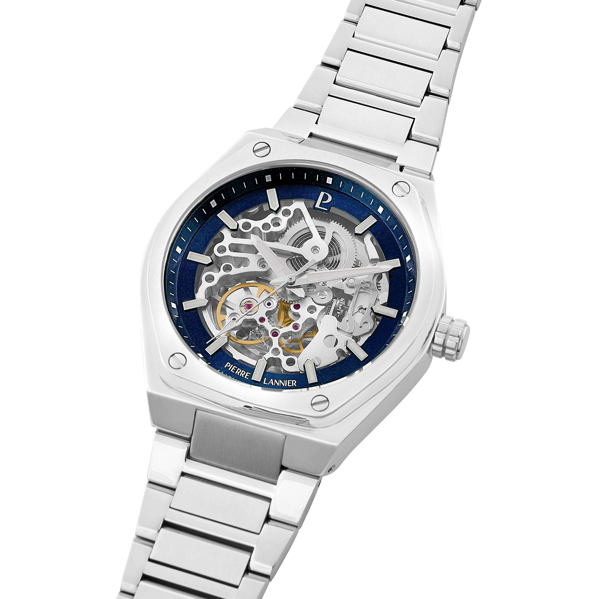 pierre-lannier-automatique-montre-automatic-42-5-mm-acier-inoxydable-5-atm image 2
