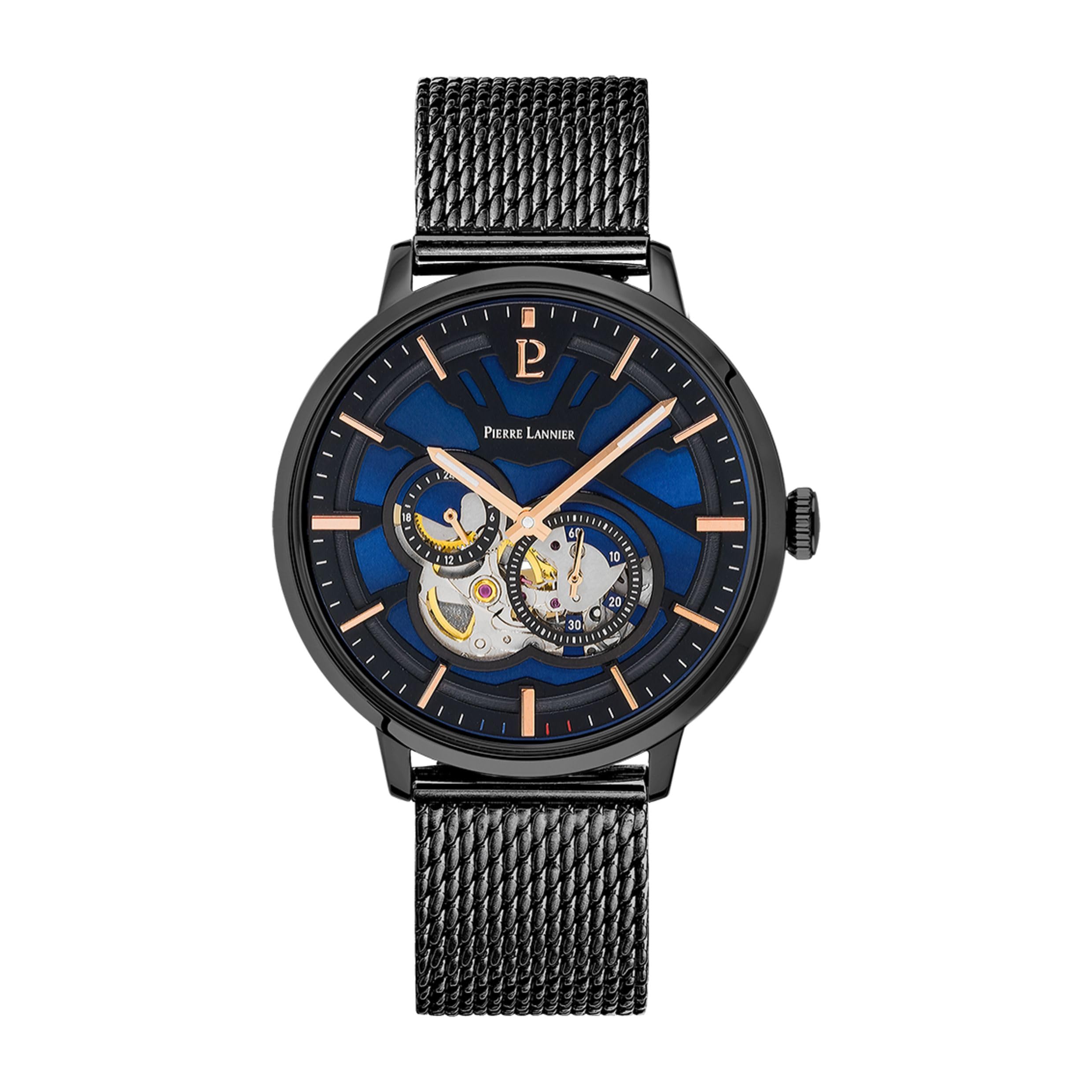 pierre-lannier-trio-automatique-42-mm-acier-inoxydable-5-atm-montre-automatique image 1