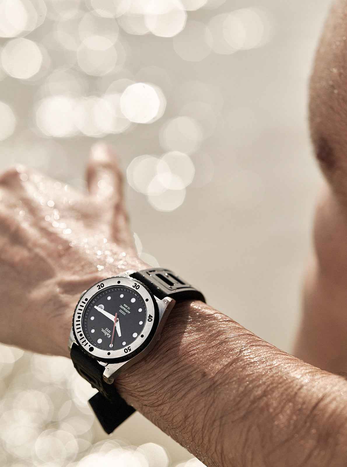 kelton-1955-10-atm-ii-montre-acier-bross-bracelet-isofrane-fkm image 2