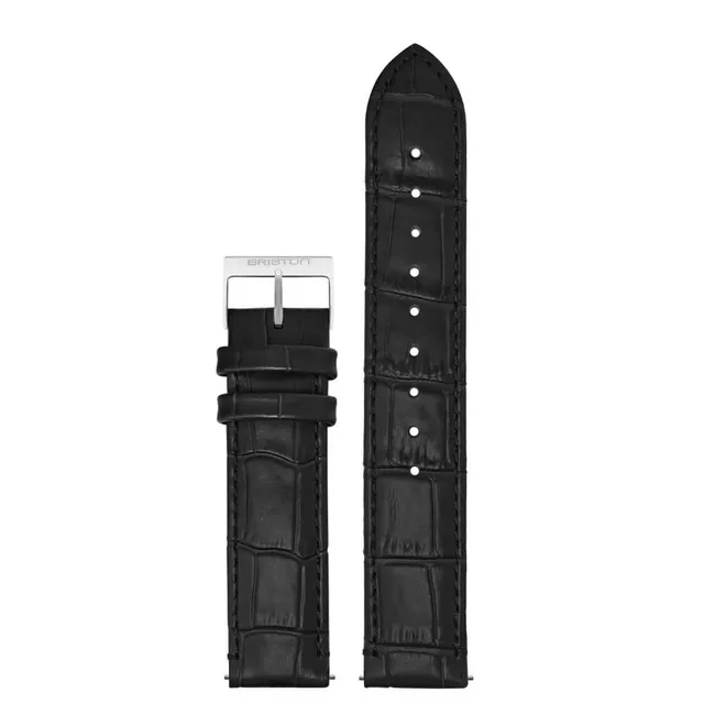 briston-bracelet-cuir-luxury-18-mm-noir-mat-clubmaster-classic image 1