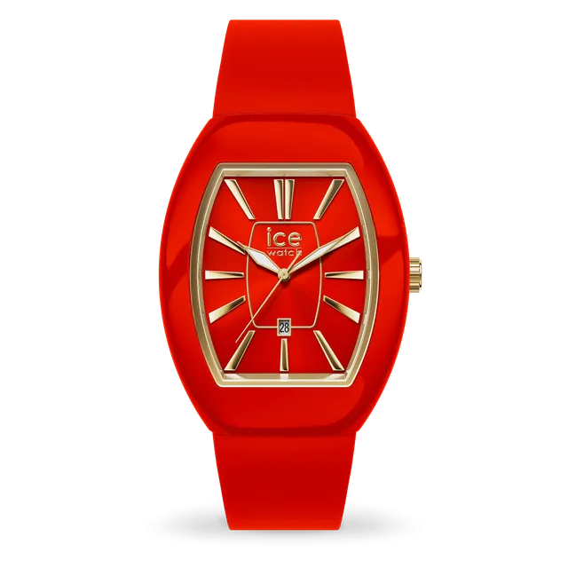 ice-watch-ice-dome-red-gold-montre-femme-silicone-rouge image 1