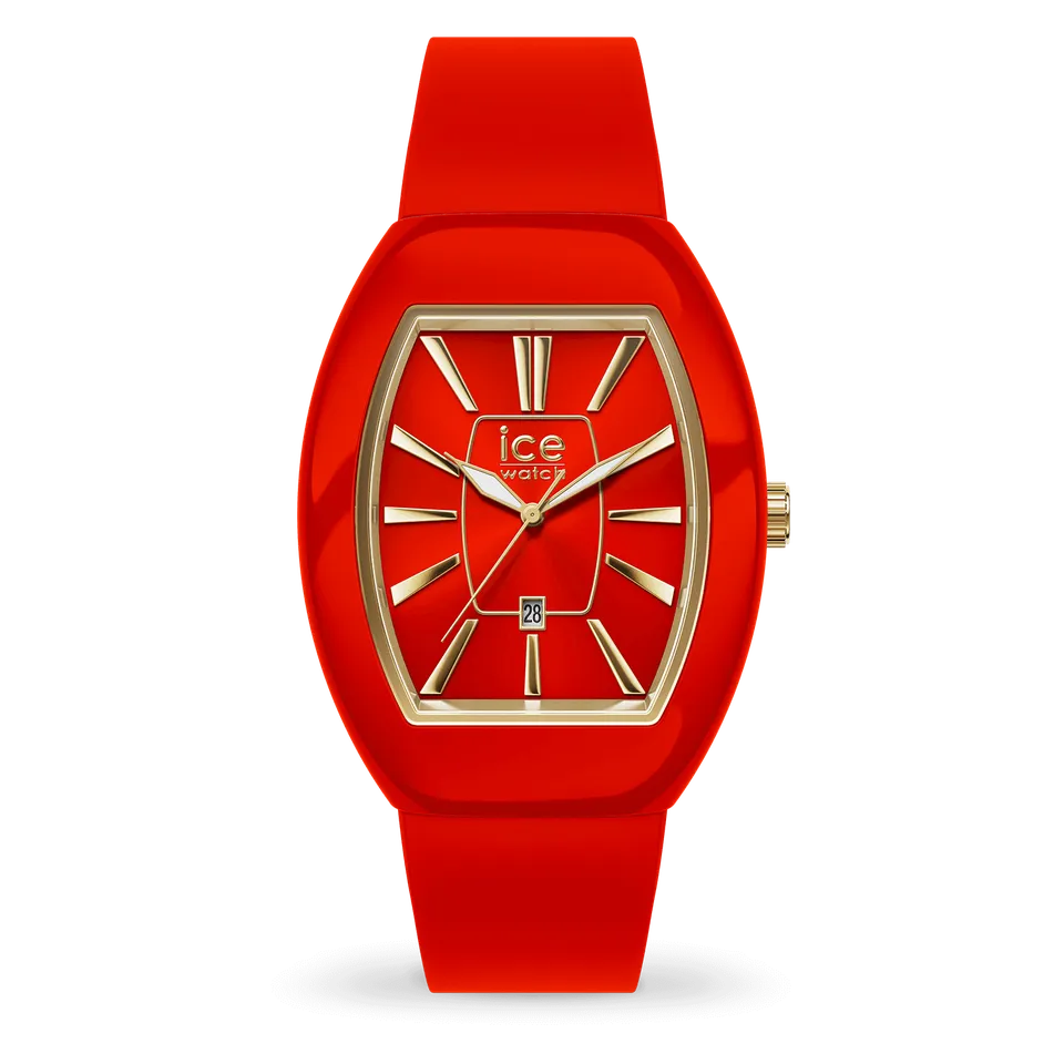 ice-watch-ice-dome-red-gold-montre-femme-silicone-rouge image 1