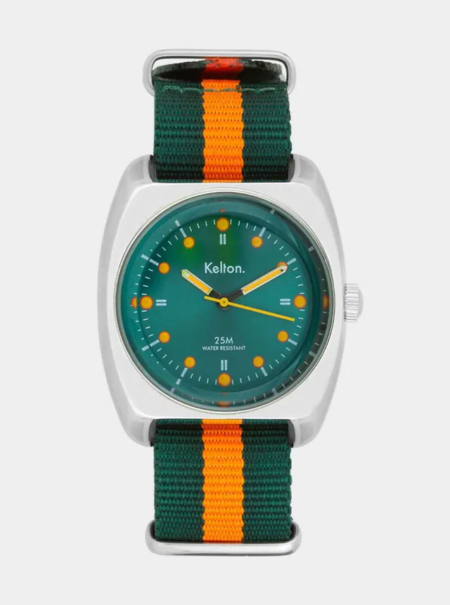 kelton-rc2-green-orange-nato-montre-cadran-vert-indianapolis image 1