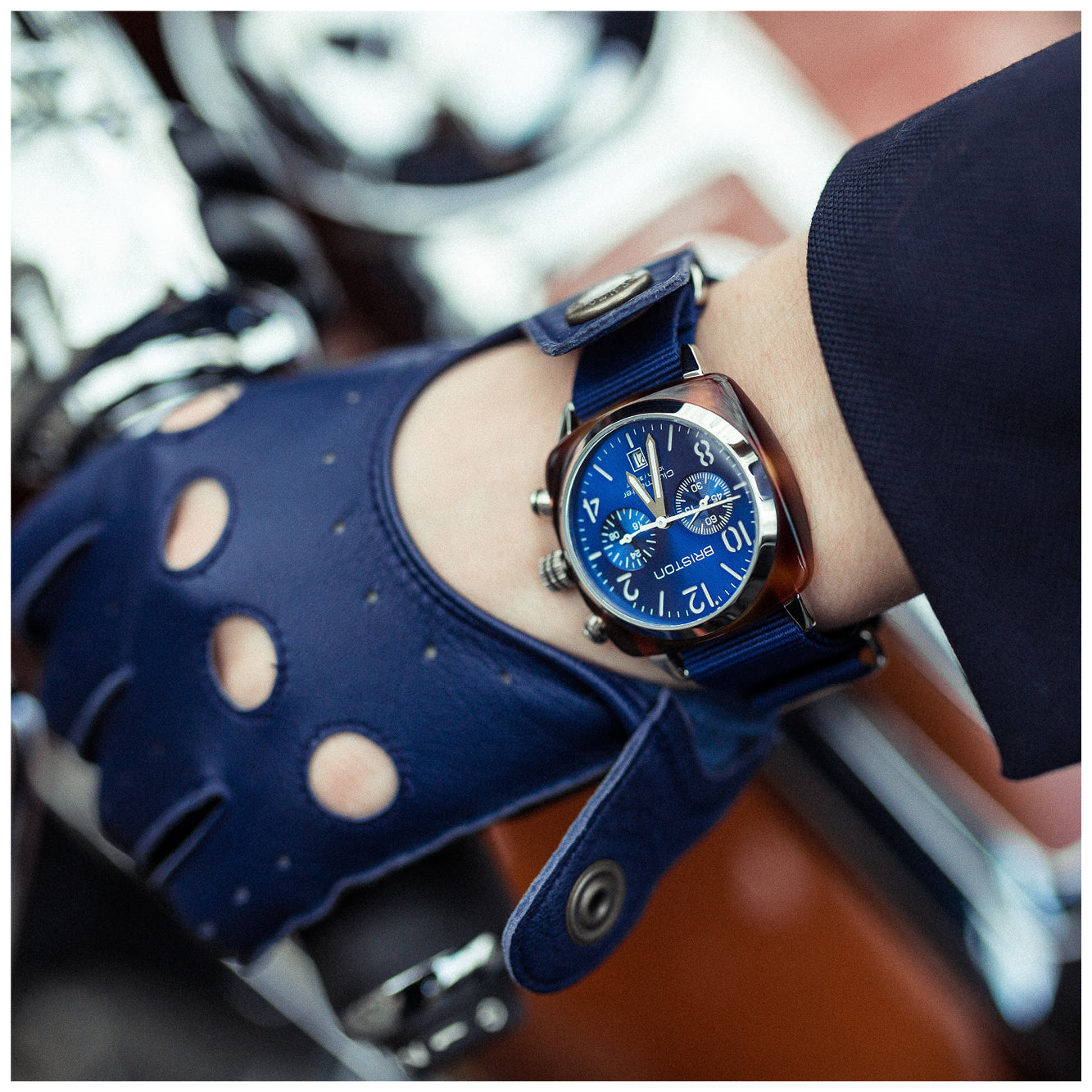 briston-clubmaster-classic-chrono-40-mm-bleu-marine image 2