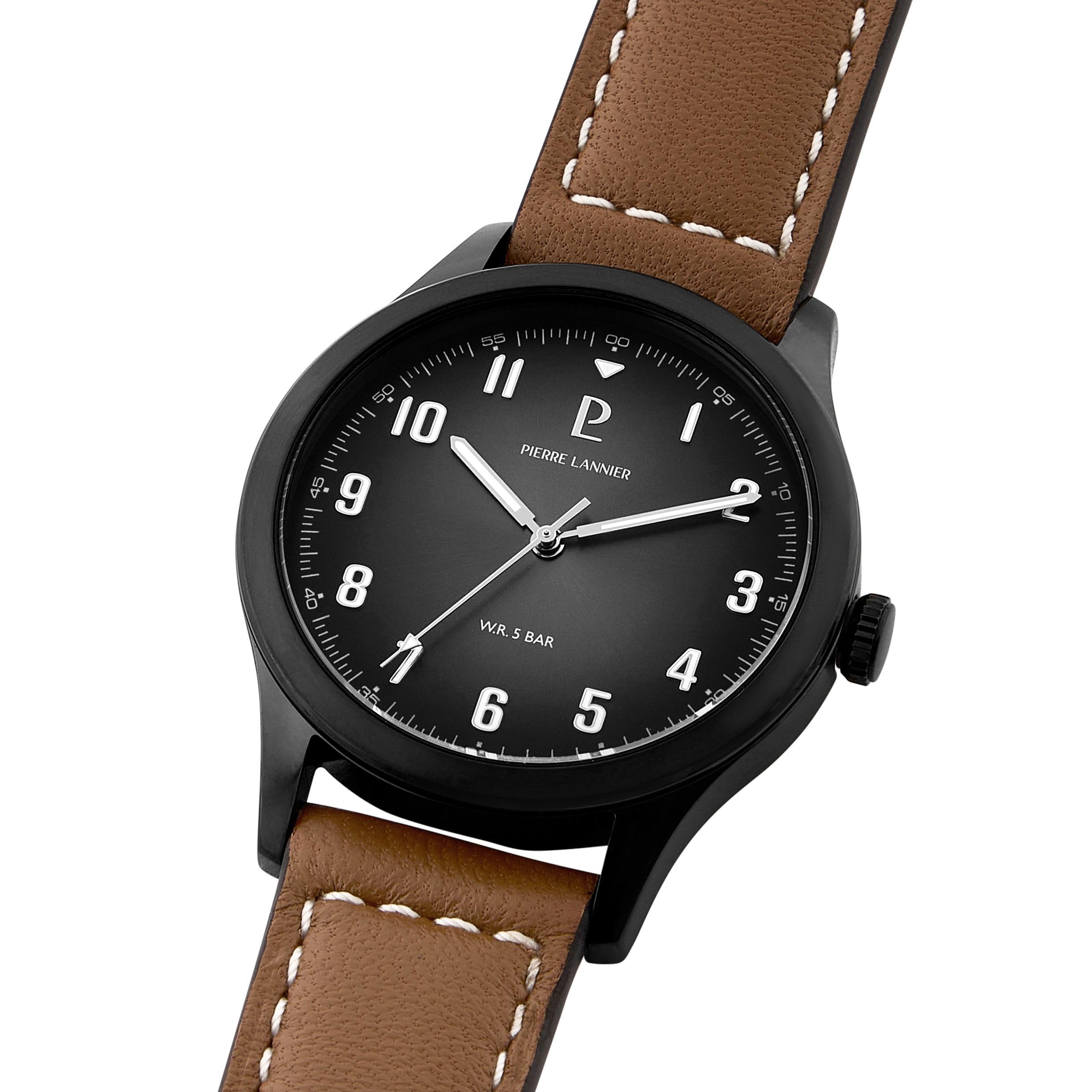 pierre-lannier-aviateur-montre-quartz-acier-inoxydable-40-mm-5-atm image 2