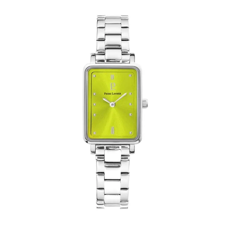 pierre-lannier-montre-ariane-rectangle-cadran-vert image 1
