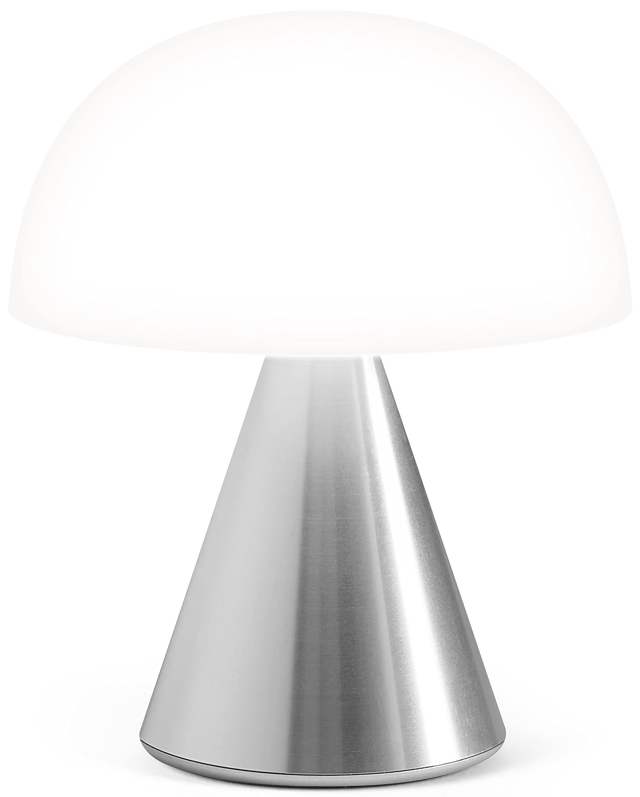 lexon-mina-m-lampe-champignon-led-sans-fil-9-couleurs-alu-poli image 1