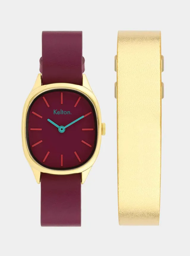 kelton-colorama-plum-coffret-box-set-bracelet-cuir-offert image 1