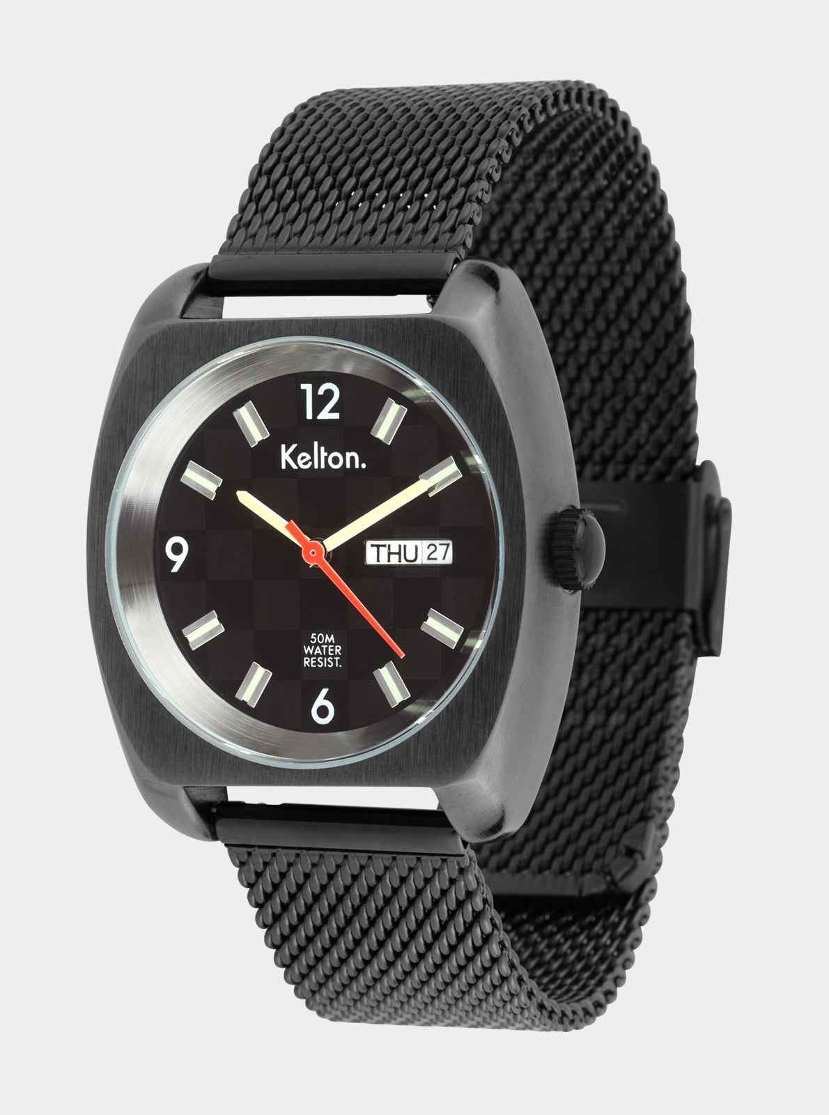 kelton-rc-22-montre-damier-mesh-acier-jour-date-miyota-2105 image 3