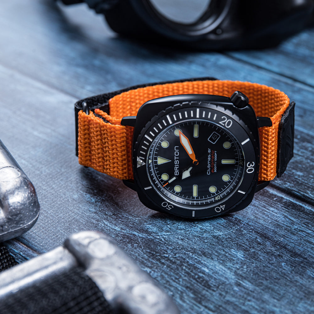 briston-bracelet-velcro-orange-20-mm-clubmaster-classic image 2
